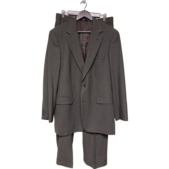 346 Brooks Brothers Men's Suit Herringbone 97% Wool Dress Jacket Pants41L 33L